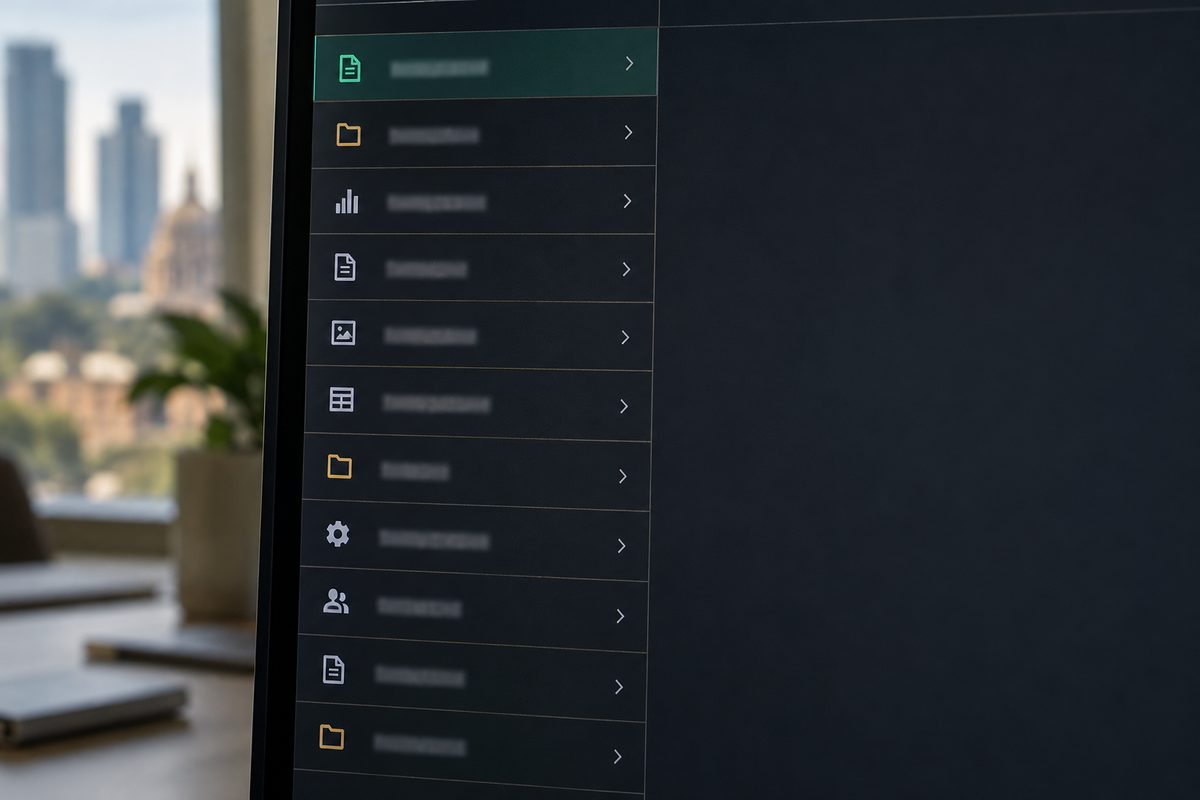 Index field rows and type markers on an illustrative screen